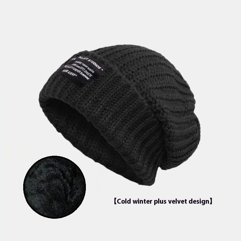 Knitted Hat Winter Warm Pile Heap Cap Men My Store