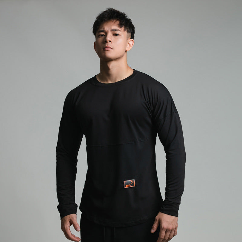 Men's Splice Solid Breathable Fitness Shirt My Store