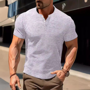 Men's Solid Color Casual Fashion Short Sleeved Shirt My Store