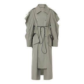 Elastic And Waisted Profile Trench Coat Women's Autumn My Store