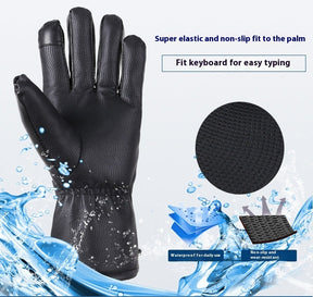 Full Finger Warm Waterproof Motorcycle Outdoor Heating Gloves My Store