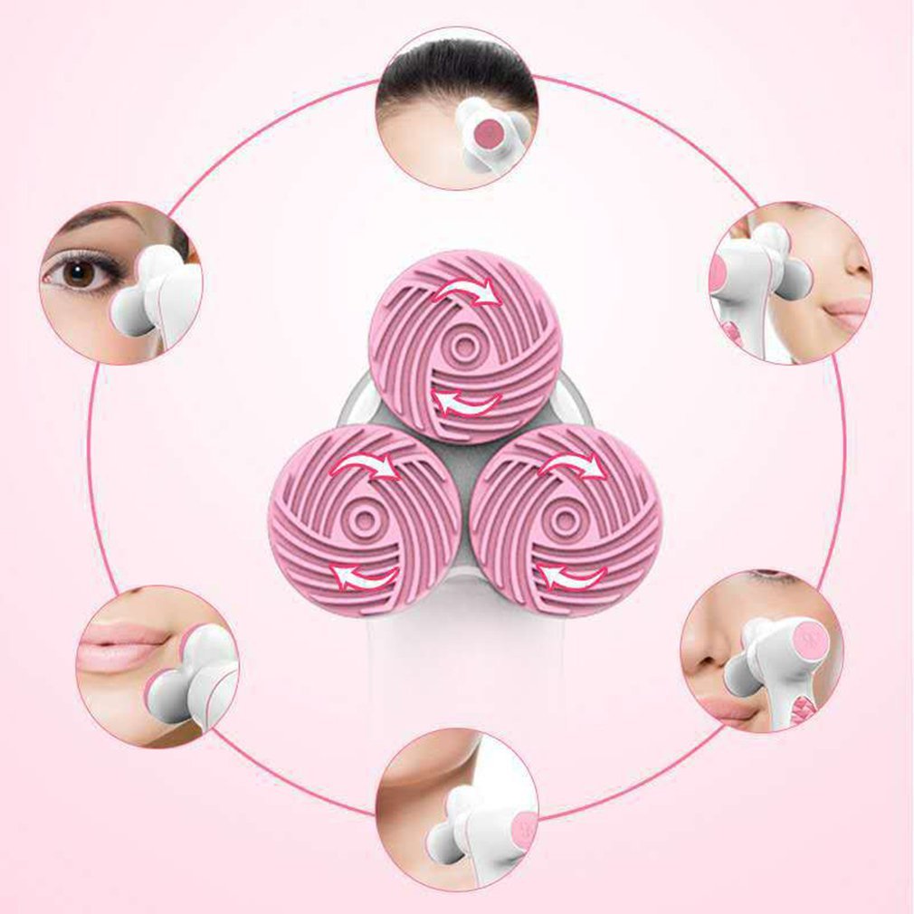 Three round 3D silicone cleansing instrument null