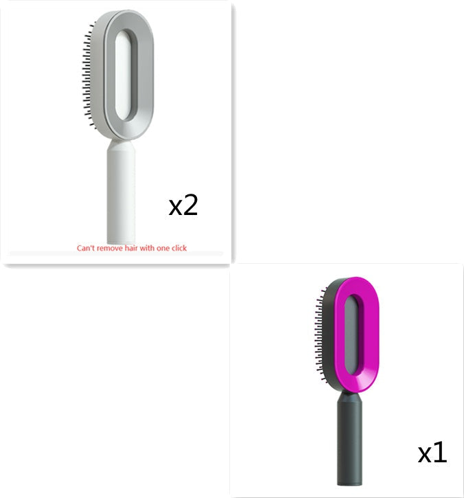 Self Cleaning Hair Brush For Women One-key Cleaning Hair Loss Airbag Massage Scalp Comb Anti-Static Hairbrush My Store