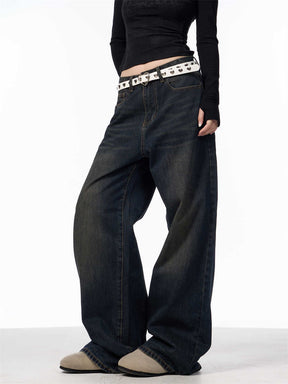 Women's American-style Retro Second-hand Black Color Jeans My Store