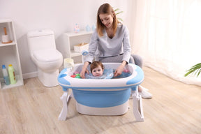 Baby folding tub large can sit thick bath tub My Store