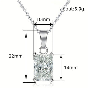 Women's Square Diamond Necklace Creative Pendant My Store