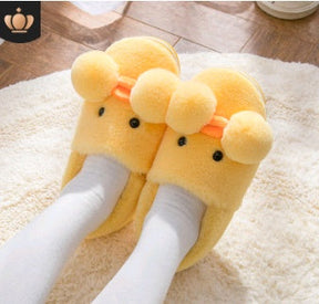 Winter cute cartoon kids cotton shoes for men and women baby shoes small yellow duck cotton slippers children My Store