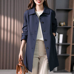 Women's Trench Coat Mid-length Fashionable Elegant Top Coat Overcoat My Store