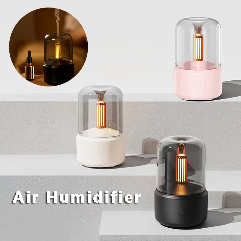 Atmosphere Light Humidifier Candlelight Aroma Diffuser Portable 120ml Electric USB Air Humidifier Cool Mist Maker Fogger 8-12 Hours With LED Night Light My Store