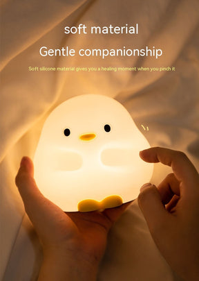 Cute Duck LED Night Lamp Cartoon Silicone USB Rechargeable Sleeping Light Touch Sensor Timing Bedroom Bedside Lamp For Kid Gift Home Decor My Store