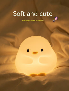 Cute Duck LED Night Lamp Cartoon Silicone USB Rechargeable Sleeping Light Touch Sensor Timing Bedroom Bedside Lamp For Kid Gift Home Decor My Store