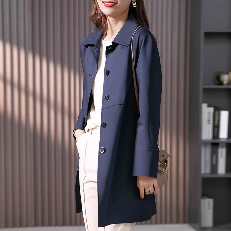 Women's Trench Coat Mid-length Fashionable Elegant Top Coat Overcoat My Store