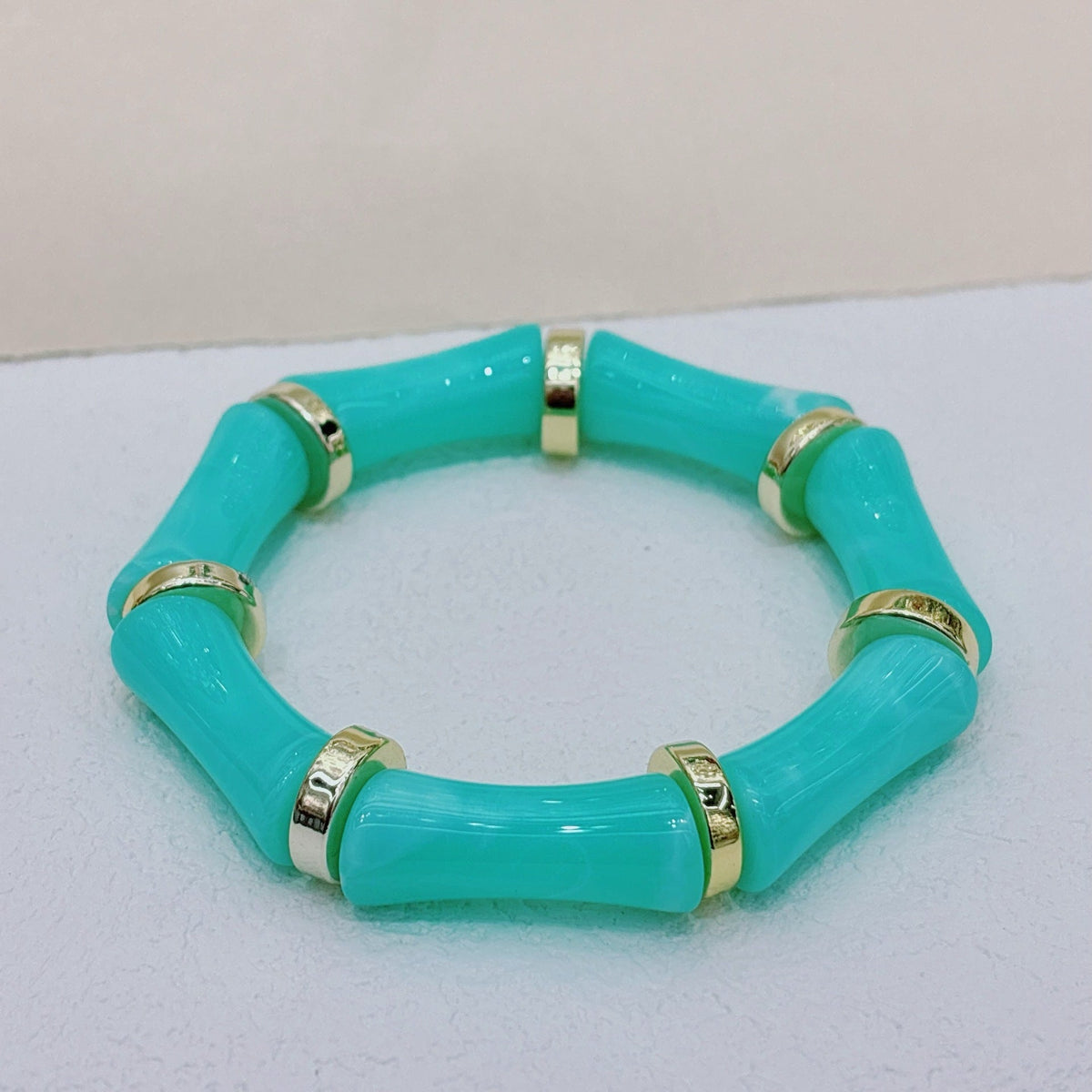 European And American Bamboo Tube Beads Women's Fashion Colored Beads Acrylic Bracelet My Store