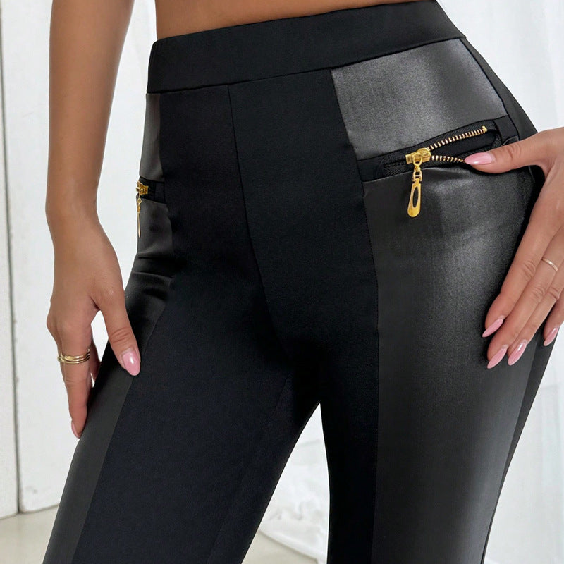 Black High Waist Stretch Feet Black Trousers Tight Pencil Magic Pants My Store