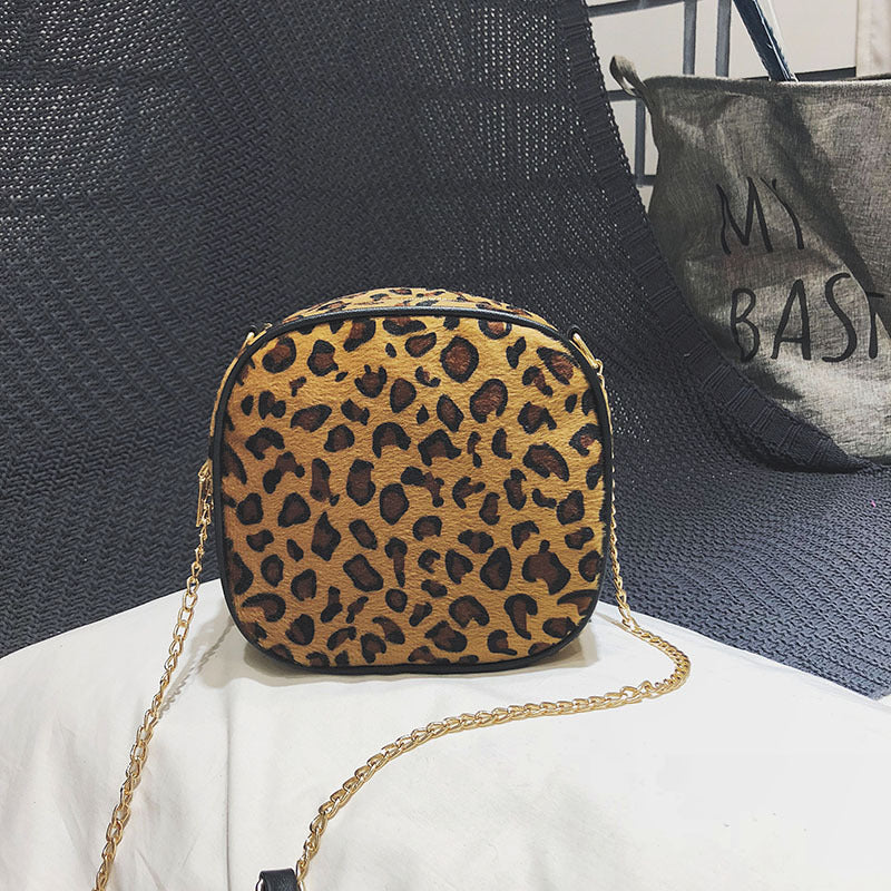 Versatile leopard print shoulder bag My Store