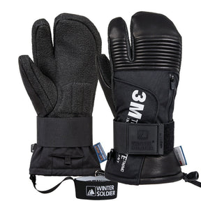 Veneer Silky Kevlar Ski Gloves Three Finger Waterproof And Hard-wearing Ski Mitten My Store