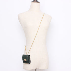 Pattern Mini Pouch Gold Buckle Chain Coin Purse Thin Belt Belt Waist Bag My Store