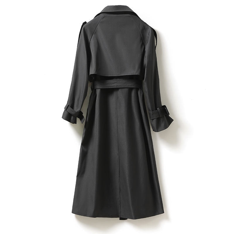 Women's Mid-length Trench Coat Lady Temperamental Overcoat My Store