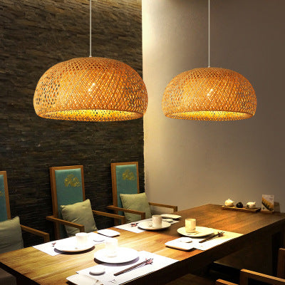 Bamboo Woven Simple Japanese Creative Pastoral Chandelier My Store