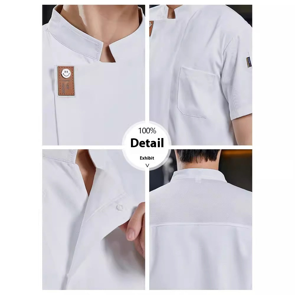 Chef Overalls Short-sleeved Cake Shop Baking Special Thin Breathable Summer Men My Store