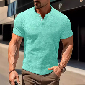 Men's Solid Color Casual Fashion Short Sleeved Shirt My Store