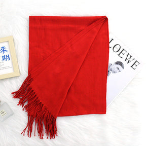 Annual Meeting Warm Cashmere Tassel Scarf My Store