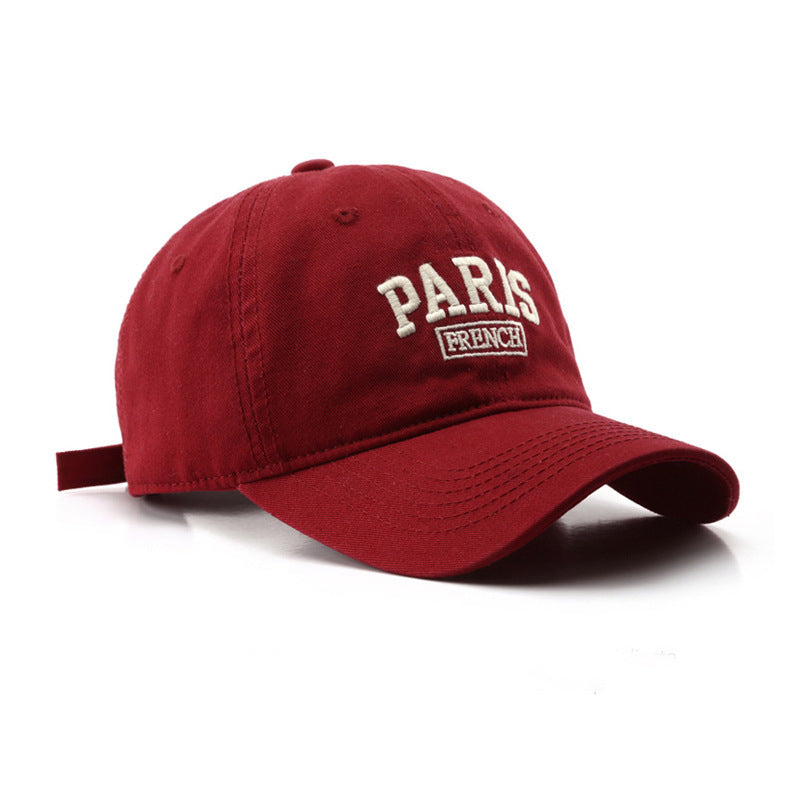 Personalized Washed Letters Embroidered Peaked Cap Outdoor Travel My Store