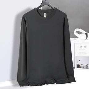 Cotton Loose Round Neck Long Sleeve T-shirt Bottoming Shirt For Men My Store