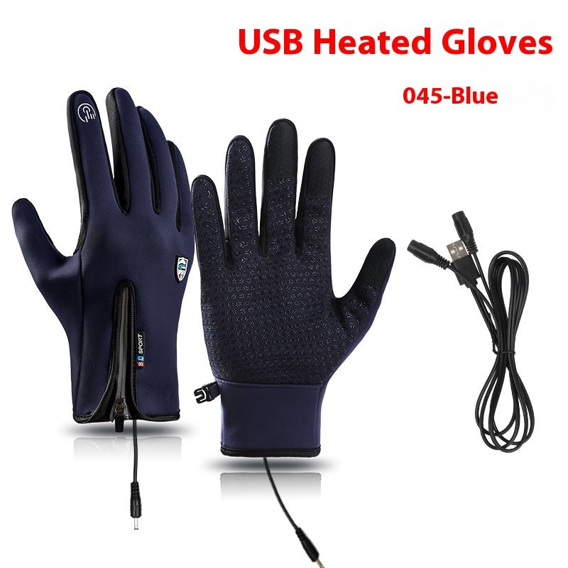 USB Electric Heating Heating Gloves Winter Outdoors Sports Skiing Warm Waterproof Non-slip My Store