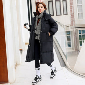 Long Over-the-knee Cotton-padded Coat Women's Loose Down Cotton-padded Jacket My Store