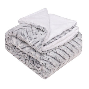 Thickened Flannel Lamb Wool Composite Double Blanket Leisure Blanket Gift Blanket My Store