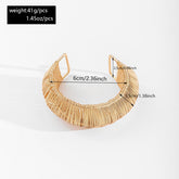 Brushed Exaggerated Alloy C- Shaped Bracelet My Store