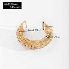 Brushed Exaggerated Alloy C- Shaped Bracelet My Store