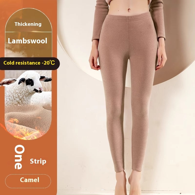 Warm Cashmere Leggings Winter Solid Slim Pants Fashion Trousers For Women Clothing My Store