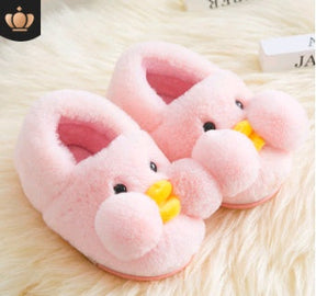 Winter cute cartoon kids cotton shoes for men and women baby shoes small yellow duck cotton slippers children My Store