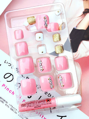 Pro Artificial Acrylic Toe Nails 24pcs Patch My Store