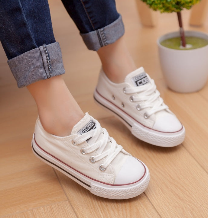 Canvas Shoes Non-slip Casual Shoes Student Parent-child Shoes New Baby Shoes White Shoes My Store