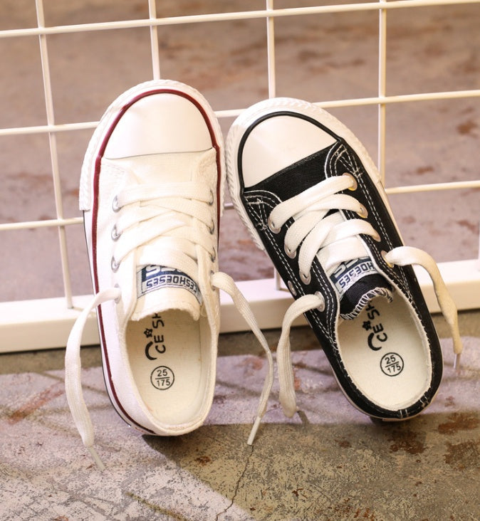 Canvas Shoes Non-slip Casual Shoes Student Parent-child Shoes New Baby Shoes White Shoes My Store