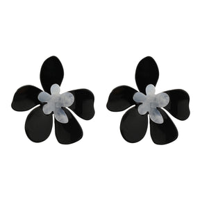 Women's Artistic Cellulose Acetate Sheet Flower Stud Earrings My Store