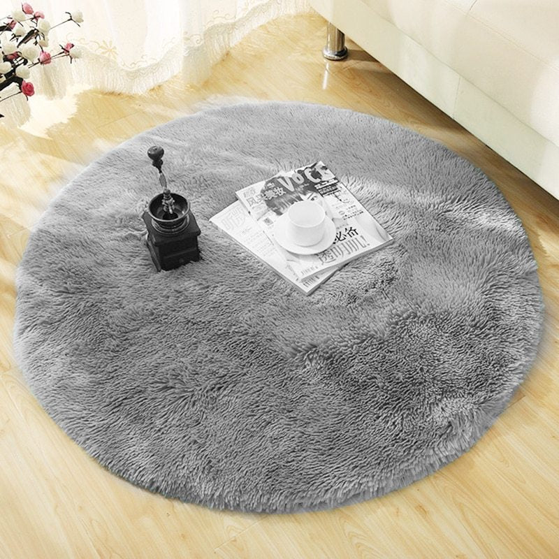 Fluffy Round Rug Carpets For Living Room Decor Faux Fur Carpet Kids Room Long Plush Rugs For Bedroom Shaggy Area Rug Modern Mat My Store