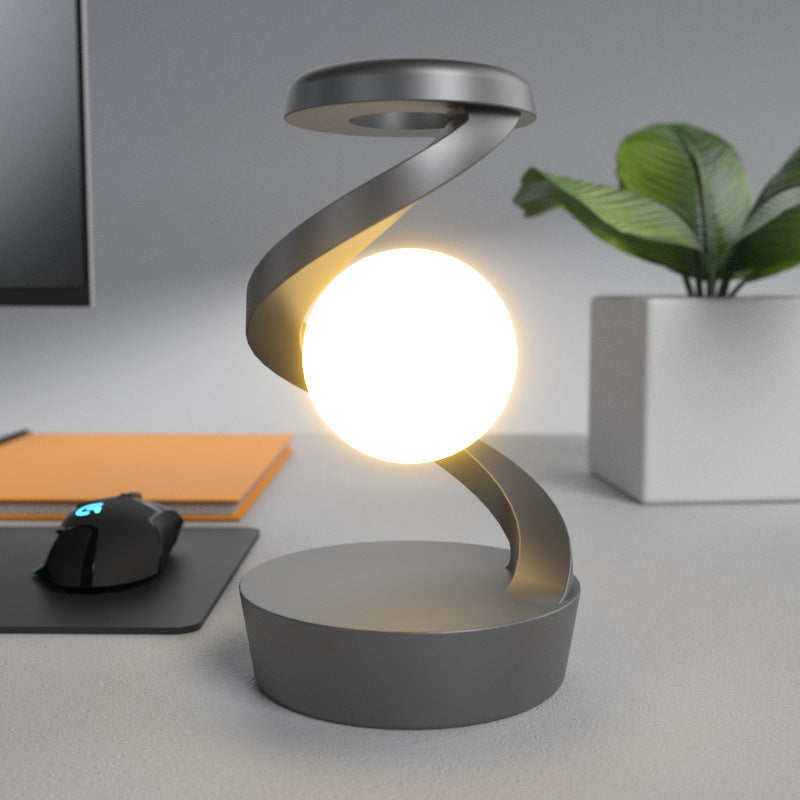 Rotating Moon Desk Lamp With Phone Wireless Charging Sensor Control Table Lamps Decorative Desktop Lamp Small Night Lamp Home Decor My Store