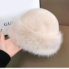 Hat Female Fur Fluffy Plush Warm My Store