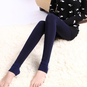 Step-on Single-layer Fleece-lined Thick Leggings Korean Style Plus Size Thermal Pants Women My Store