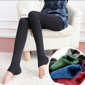 Step-on Single-layer Fleece-lined Thick Leggings Korean Style Plus Size Thermal Pants Women My Store