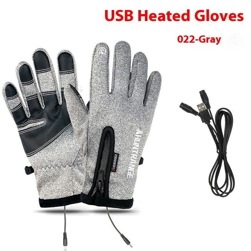 USB Electric Heating Heating Gloves Winter Outdoors Sports Skiing Warm Waterproof Non-slip My Store