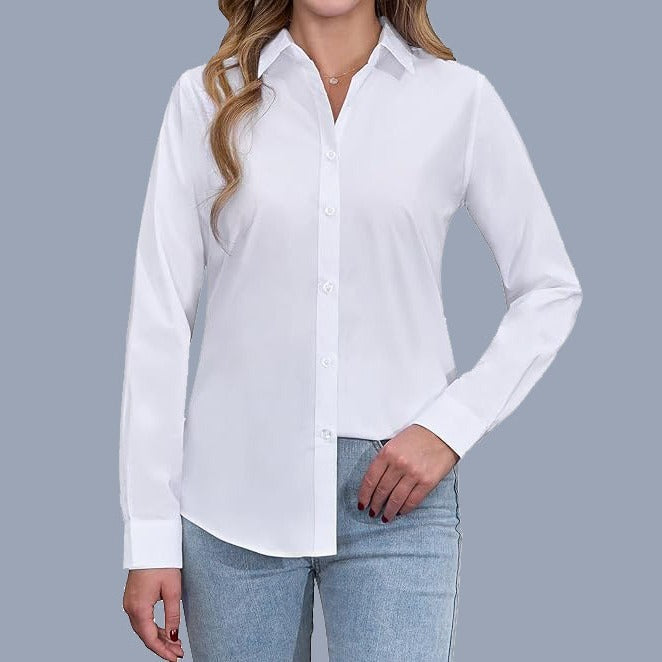 European And American Loose Fashion Temperament Pure Color Shirt My Store