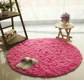 Fluffy Round Rug Carpets For Living Room Decor Faux Fur Carpet Kids Room Long Plush Rugs For Bedroom Shaggy Area Rug Modern Mat My Store