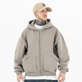 Velvet Padded Hooded Sweatshirt Casual Jacket For Men My Store