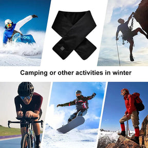 USB Women Men Heating Scarf Temperature Scarf 3 Gears Adjustable USB Charging Heat Control Neck Warmer For Cycling Camping USB Heated Scarf - Temperature Adjustable Heating Scarf My Store