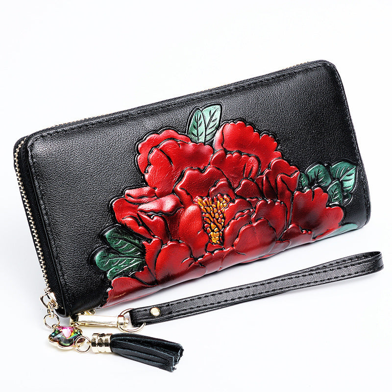 Leather zipper Korean style first layer leather wallet My Store